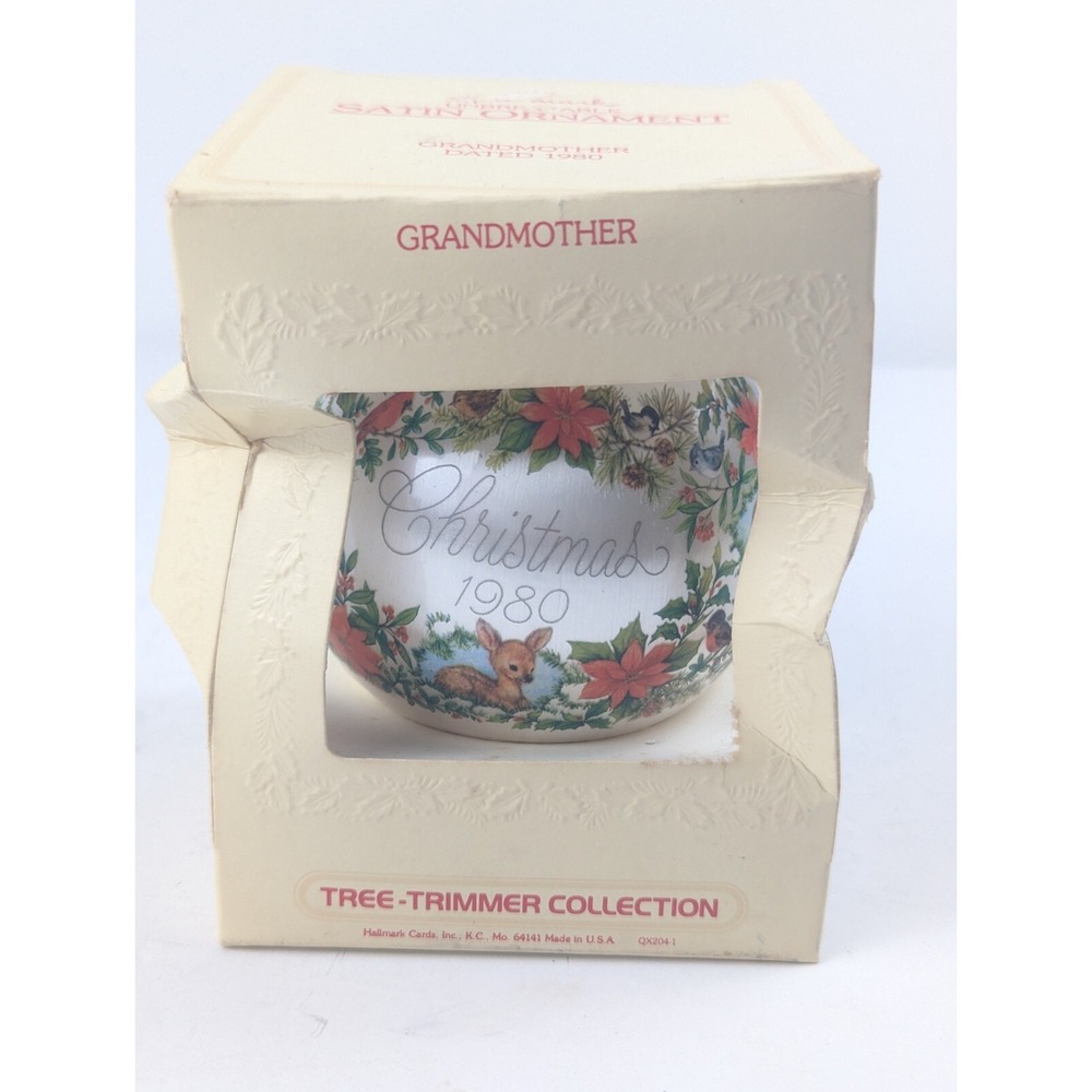 Vintage Disney Hallmark Ornament Satin Unbreakable Christmas Grandmother 1980